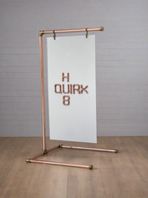 Load image into Gallery viewer, Copper Hanging Sign Stand For Barbers Shop, Salon, Cafe, Wedding 