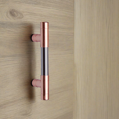 T Bar Handle In Chrome And Copper By QuirkHub