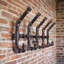 Load image into Gallery viewer, Industrial Iron Coat Rack
Make your home an industrial haven with this unique handmade Industrial Iron Coat Rack. Boasting utility and a sturdy industrial iron construction, take on the challenge of revamping your storage and organisation&nbsp;in bold fashion.