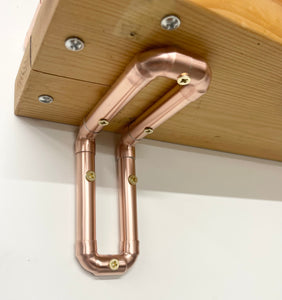 Copper Pipe Shelf Brackets With Copper Pipe Gallery Rail