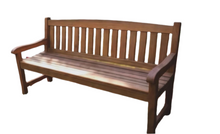 Load image into Gallery viewer, outdoor wood bench made from iroko wood