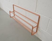 Load image into Gallery viewer, Wall Mounted Copper Pipe Shoe Rack By QuirkHub