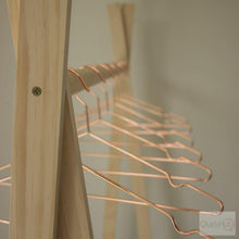 Load image into Gallery viewer, Copper Clothes Hangers, Copper Wire Coat Hangers By QuirkHub