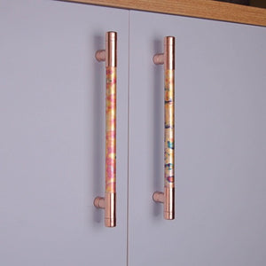 QuirkHub colourful Antique Copper T Bar Handle Copper Handles. colorful cabinet hardware.