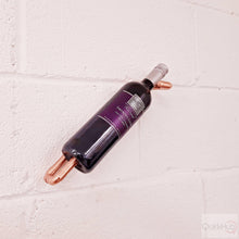 Load image into Gallery viewer, Copper Pipe Wall Mounted Wine Bottle Holder, Wall Mounted Wine Rack  By QuirkHub