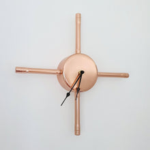 Load image into Gallery viewer, Handmade Copper Wall Clock With Black Hands