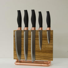 Load image into Gallery viewer, QuirkHub &#39;Zeb&#39; Magnetic Copper Base Knife Stand Kitchen Storage QuirkHub