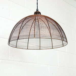 Large Antique Copper Wire Light Shade Lighting By QuirkHub