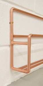 Wall Mounted Copper Pipe Shoe Rack By QuirkHub